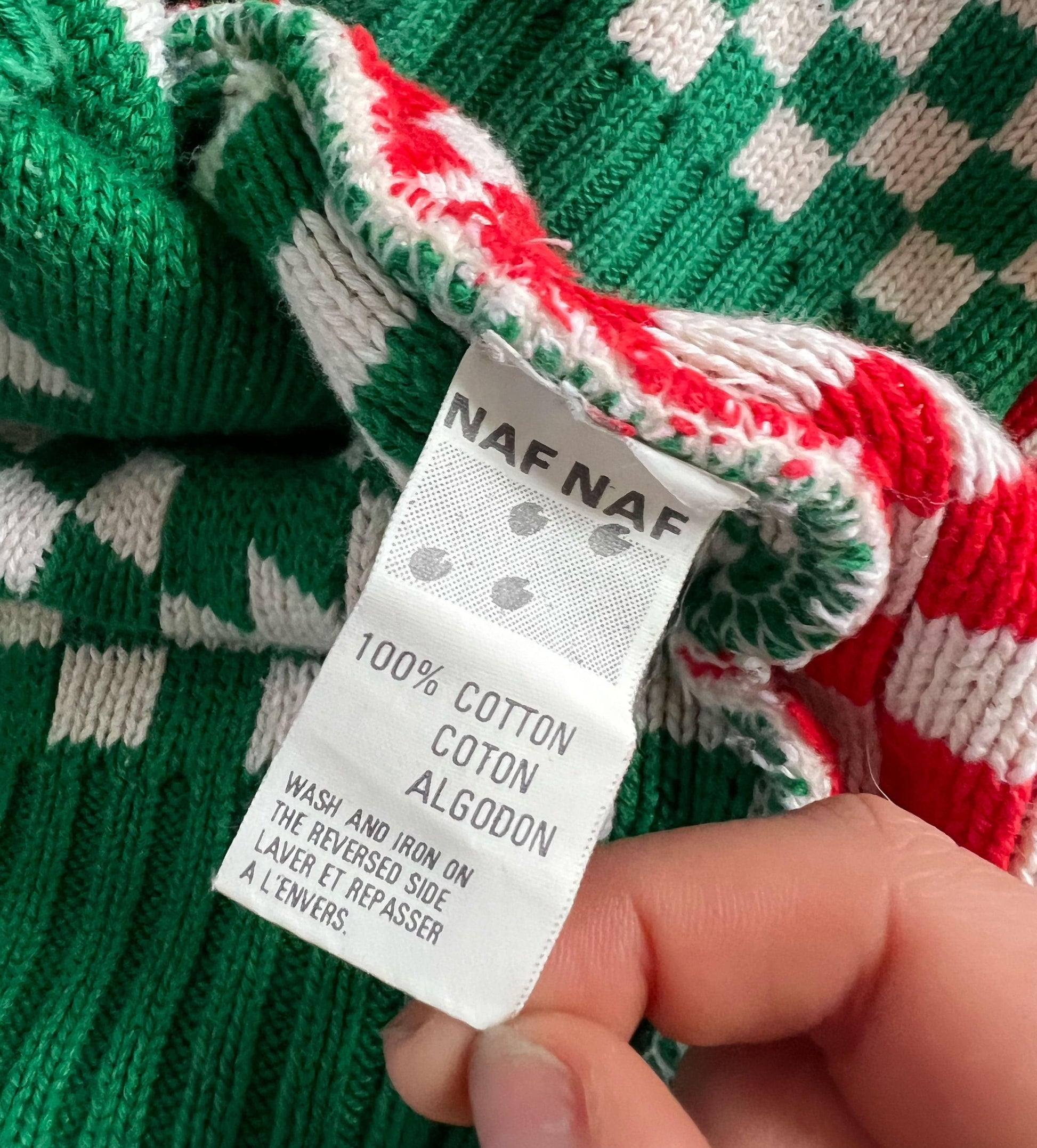 90's Naf Naf Numbers Knit in Multicolour - S 