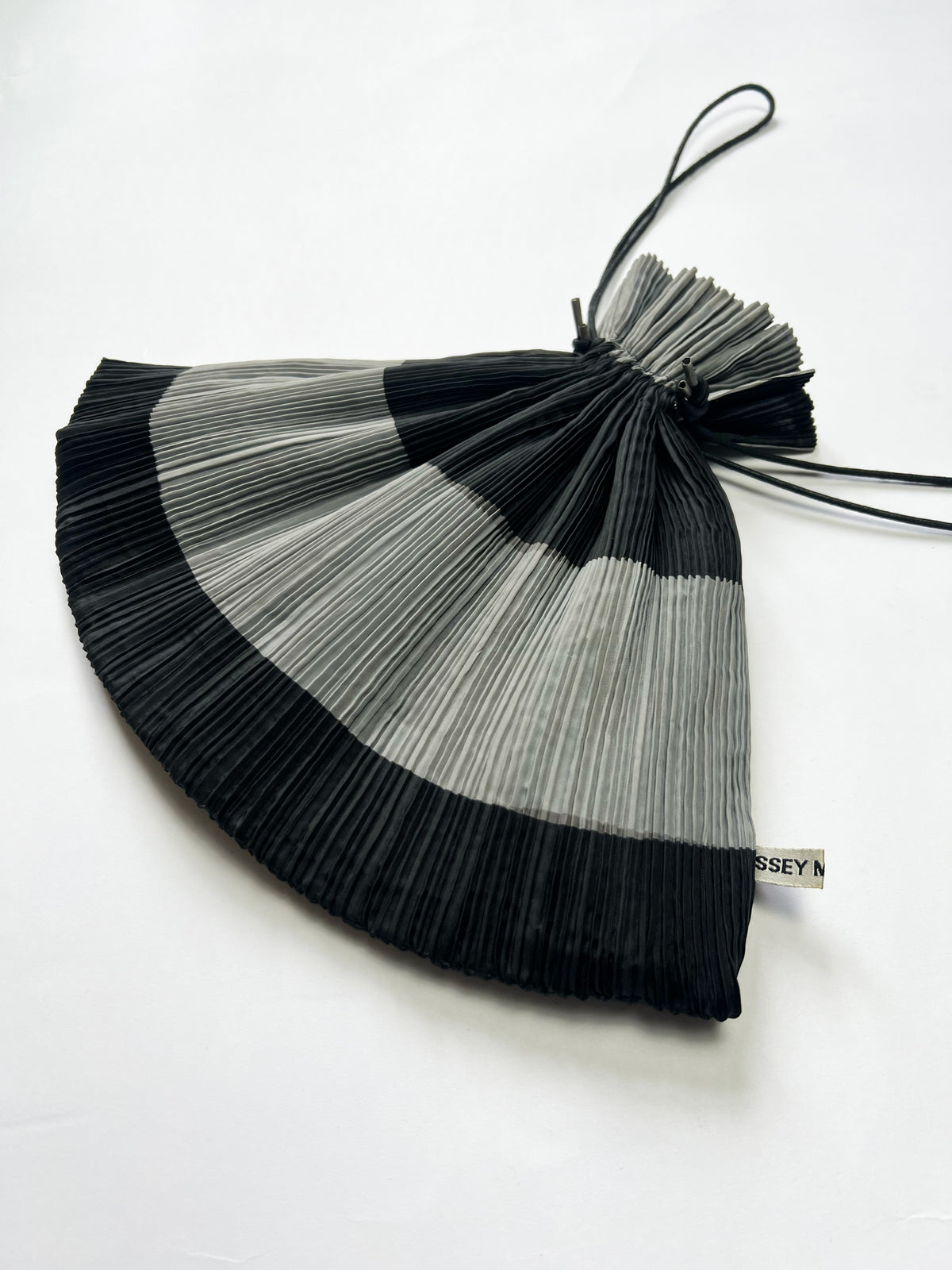 90's Issey Miyake Reversible Pleated Clutch Bag with Drawstring