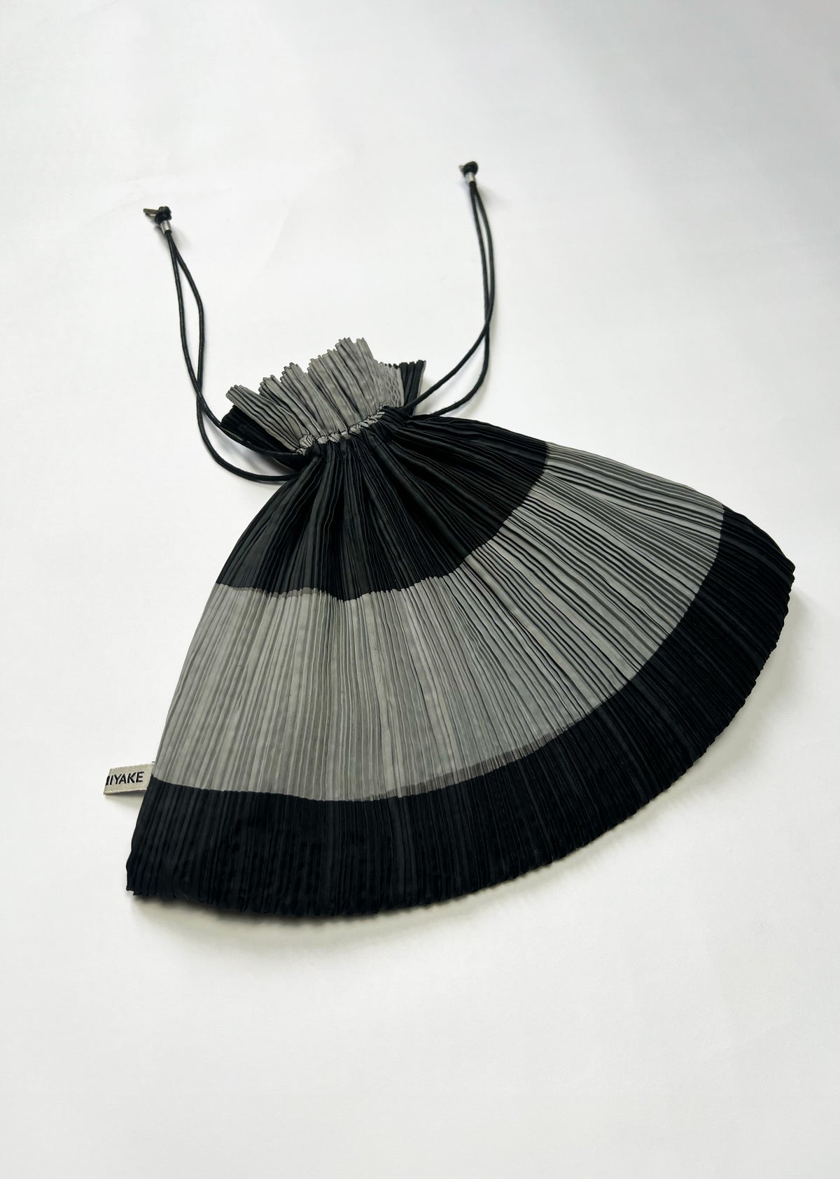 90's Issey Miyake Reversible Pleated Clutch Bag with Drawstring