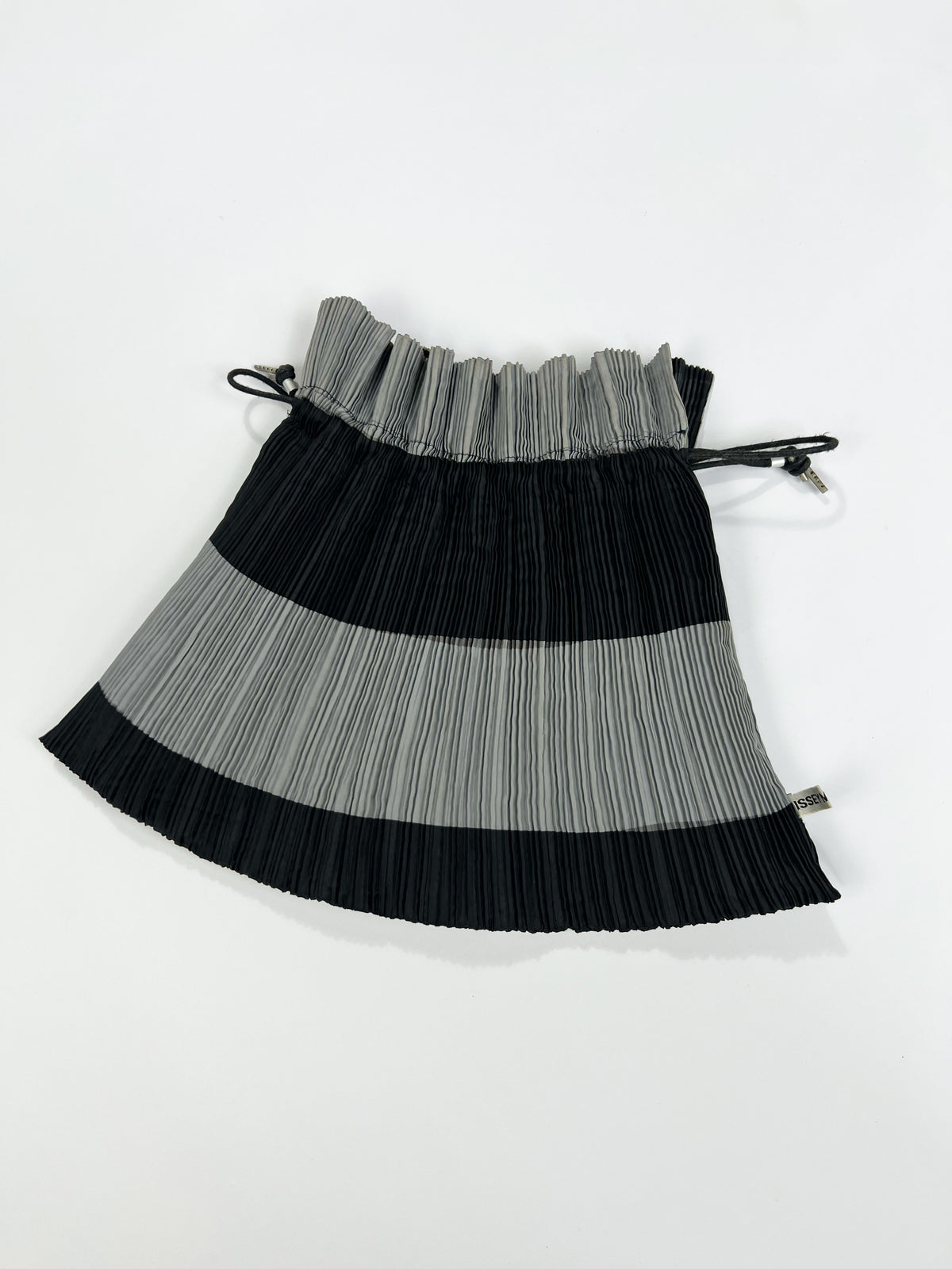 90's Issey Miyake Reversible Pleated Clutch Bag with Drawstring