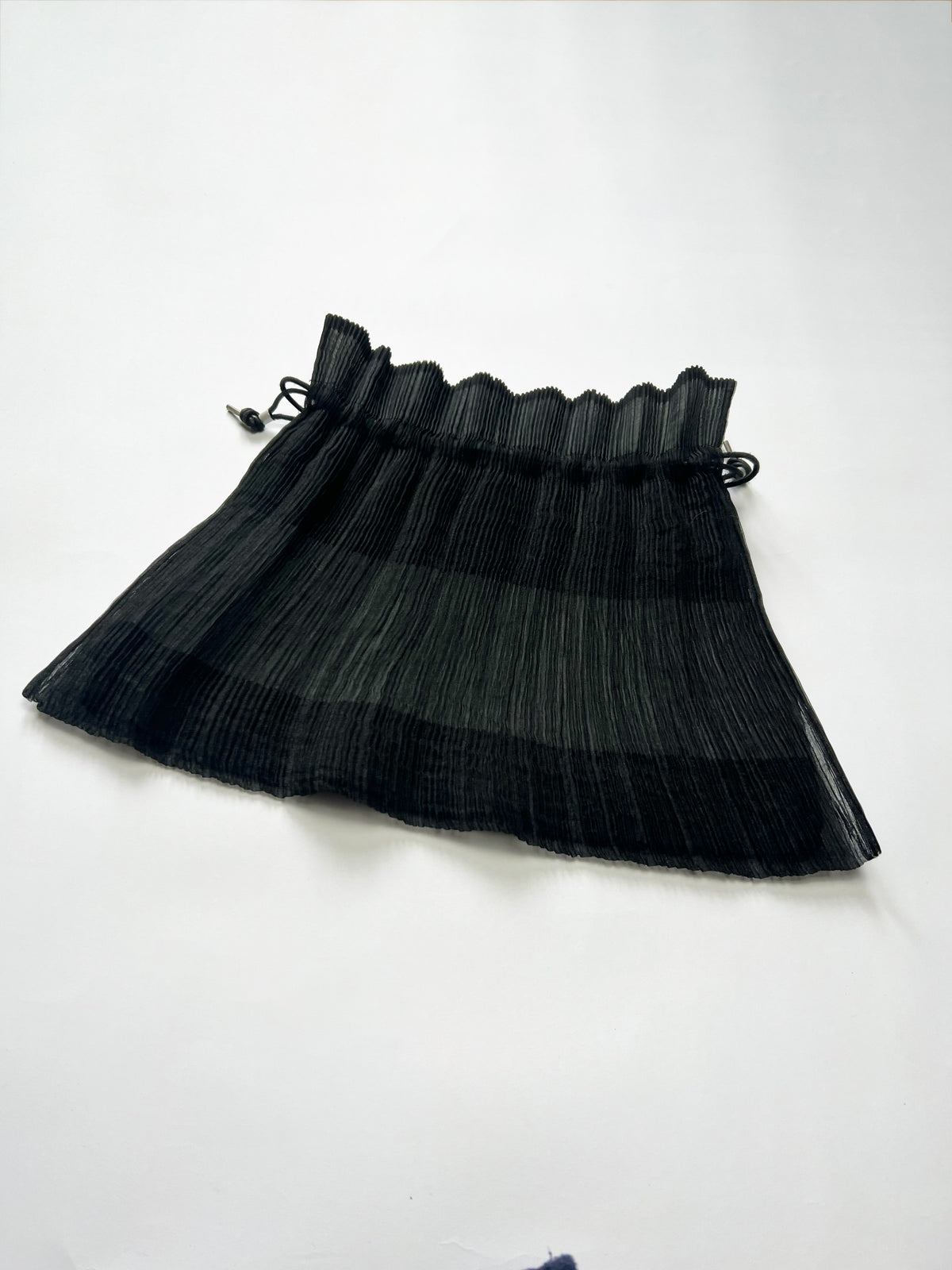 90's Issey Miyake Reversible Pleated Clutch Bag with Drawstring