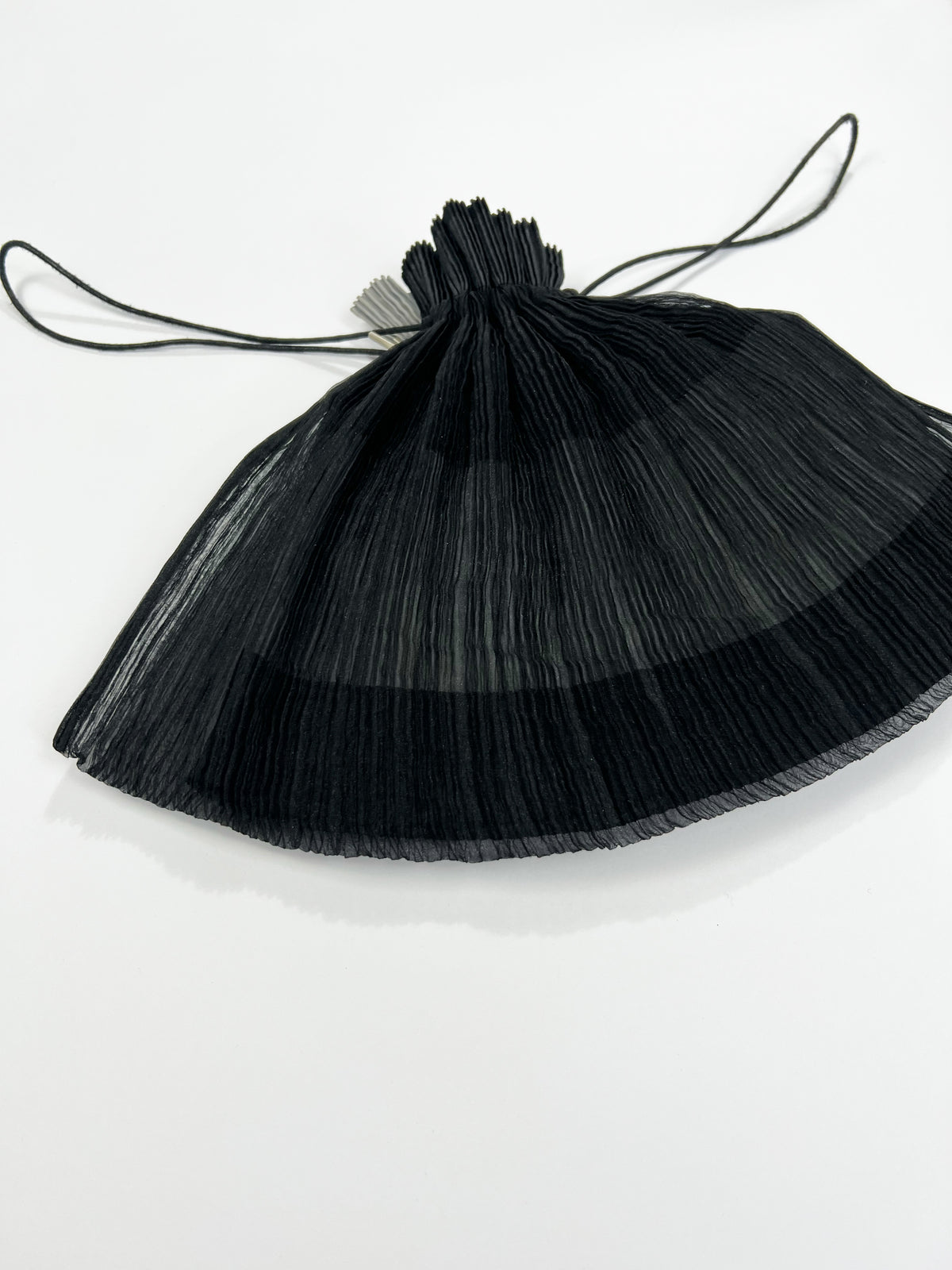 90's Issey Miyake Reversible Pleated Clutch Bag with Drawstring