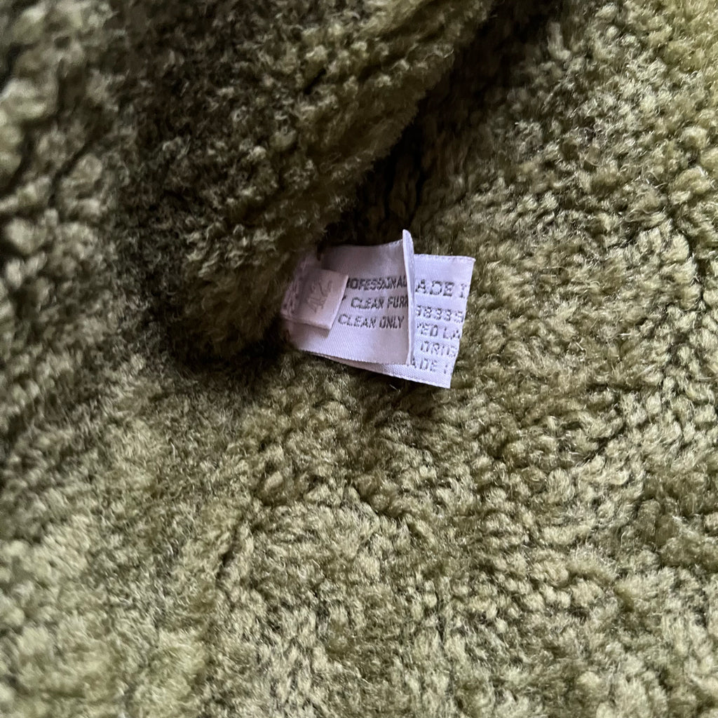 90's Miu Miu Sheepskin Jacket in Green - S/M