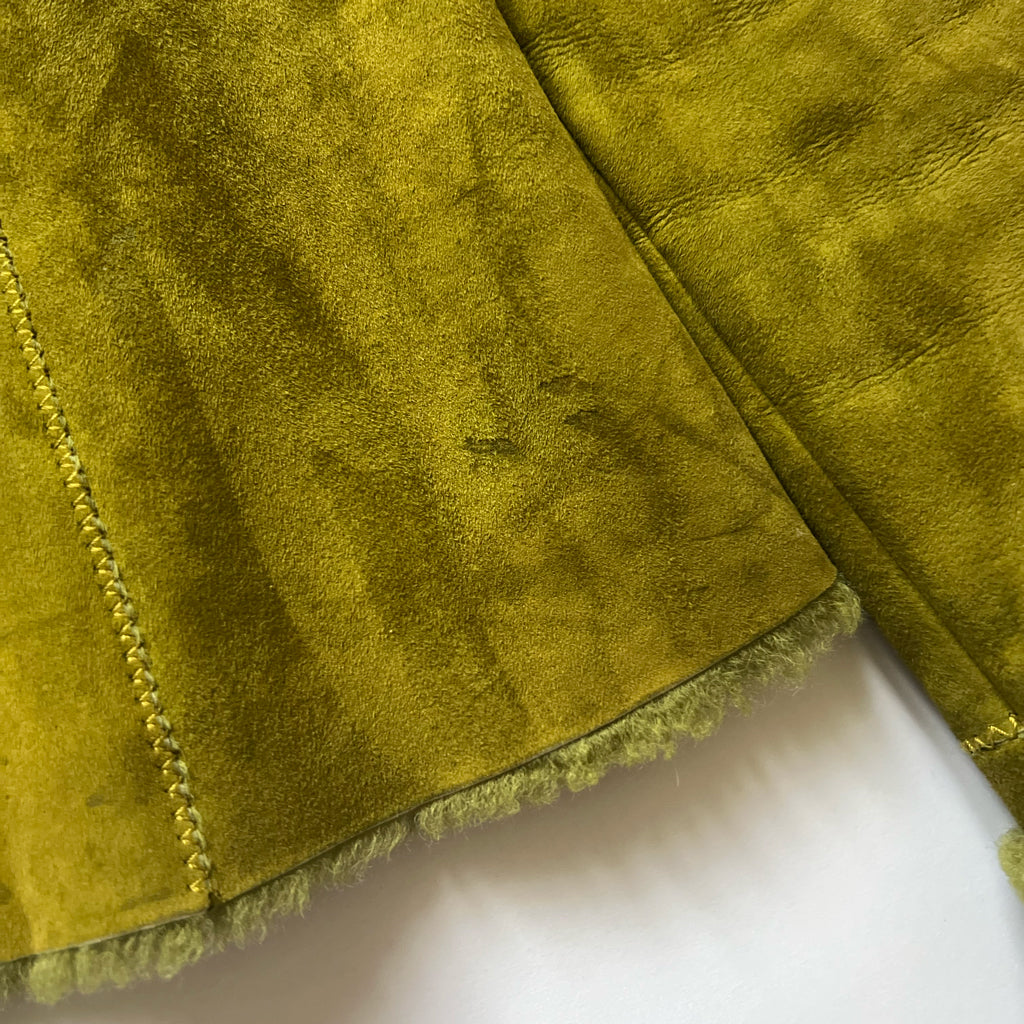 90's Miu Miu Sheepskin Jacket in Green - S/M