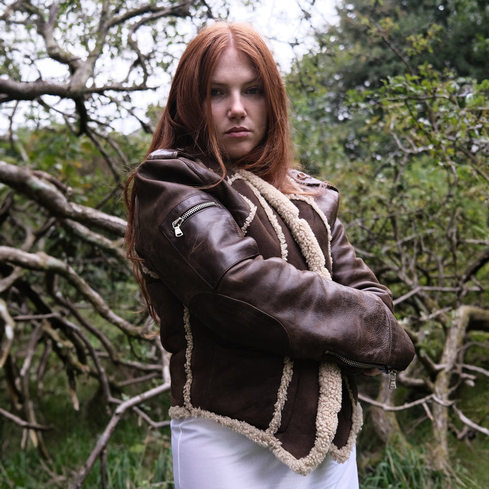 90's Dolce Gabbana Shearling Avaitor Jacket - M/L