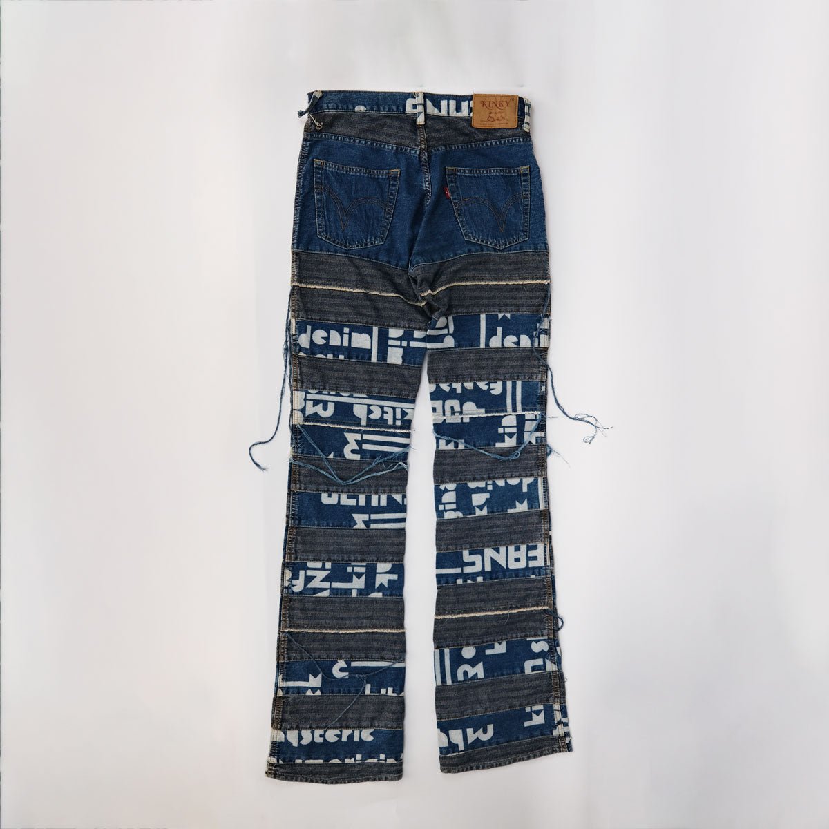 90's Hysteric Glamour Kinky Hagi Jeans with Text Print - W25 - Confessions of a Hoarder Vintage