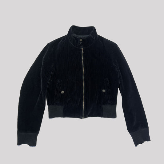AW 2000 Prada Sample Bomber Jacket in Navy Cordrouy - XS 