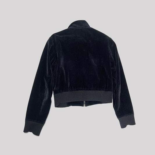 AW 2000 Prada Sample Bomber Jacket in Navy Cordrouy - XS 