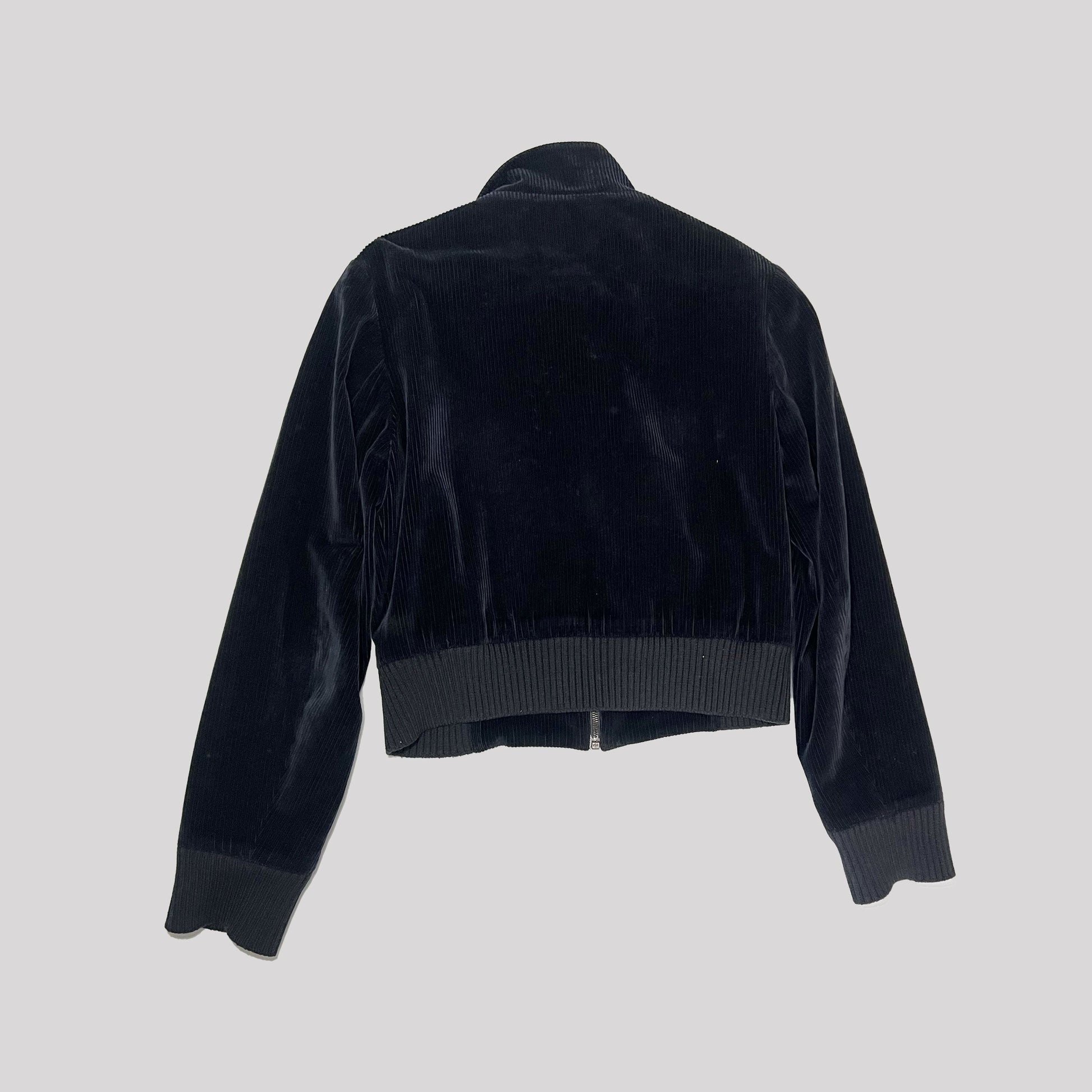 AW 2000 Prada Sample Bomber Jacket in Navy Cordrouy - XS 