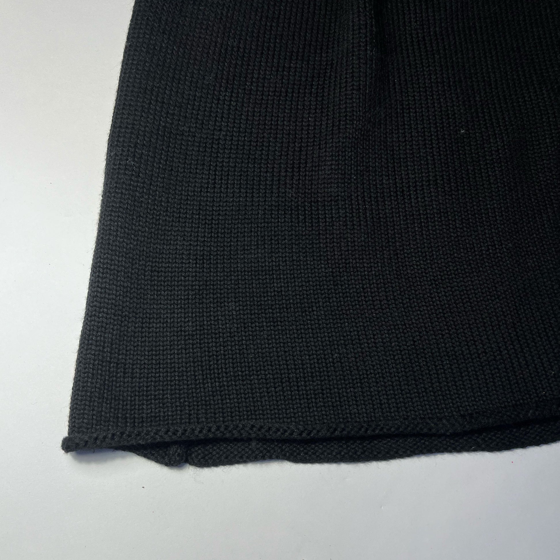 AW 2007 Miu Miu Knitted Babydoll Dress in Black Wool - S 