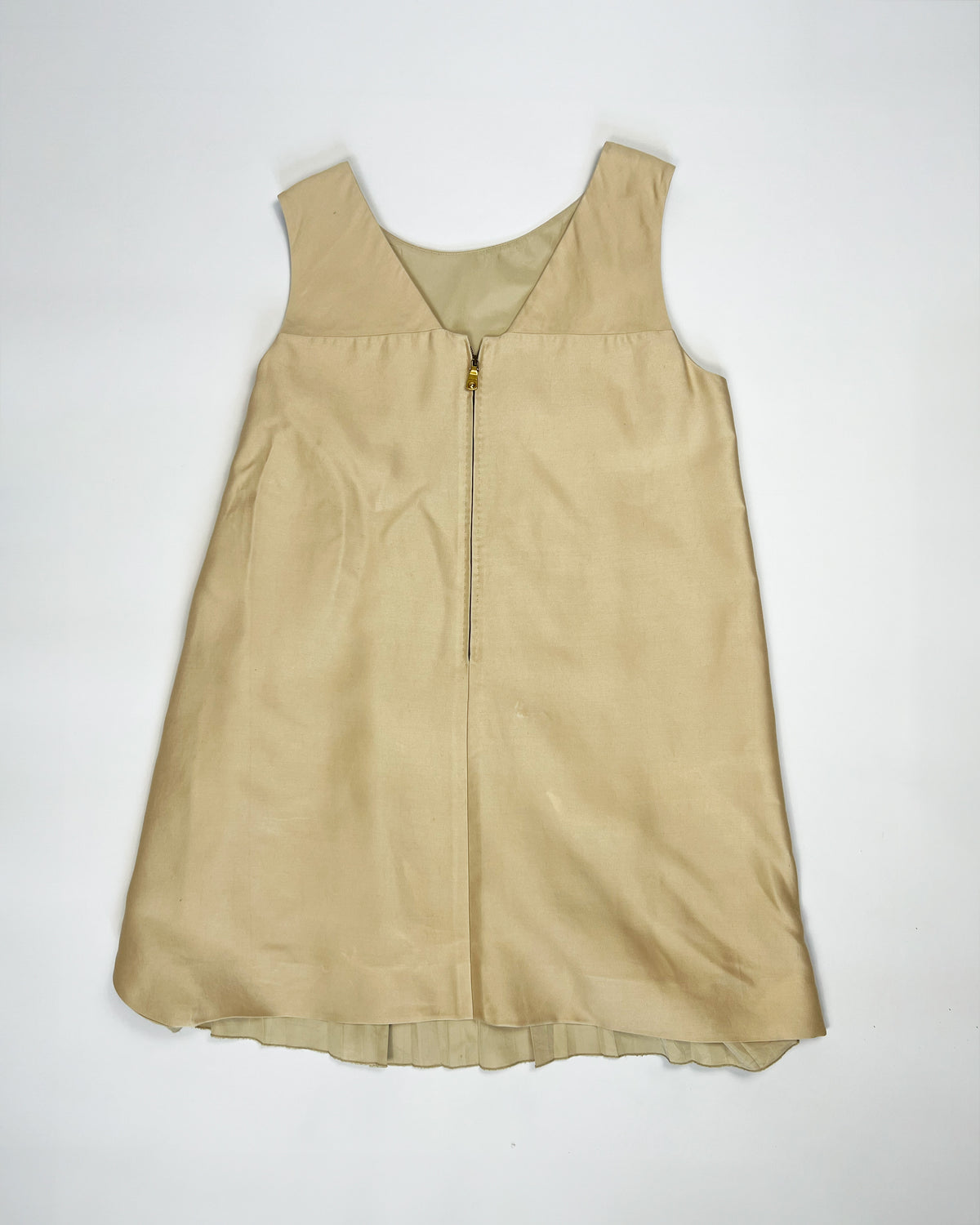 AW 2009 Miu Miu Pleated Dress with Cut Out Detail - M