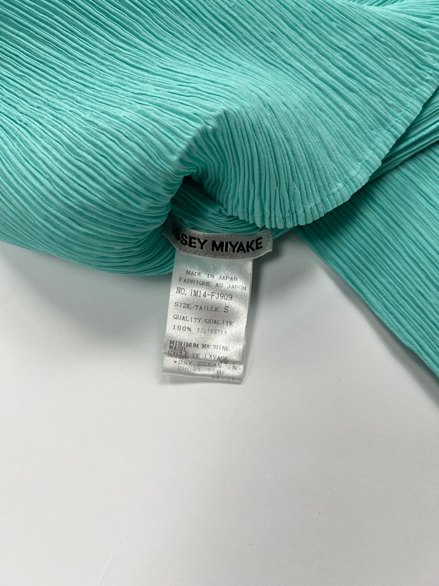 AW 2001 Issey Miyake Mainline Longsleeve Top in Aquamarine - S