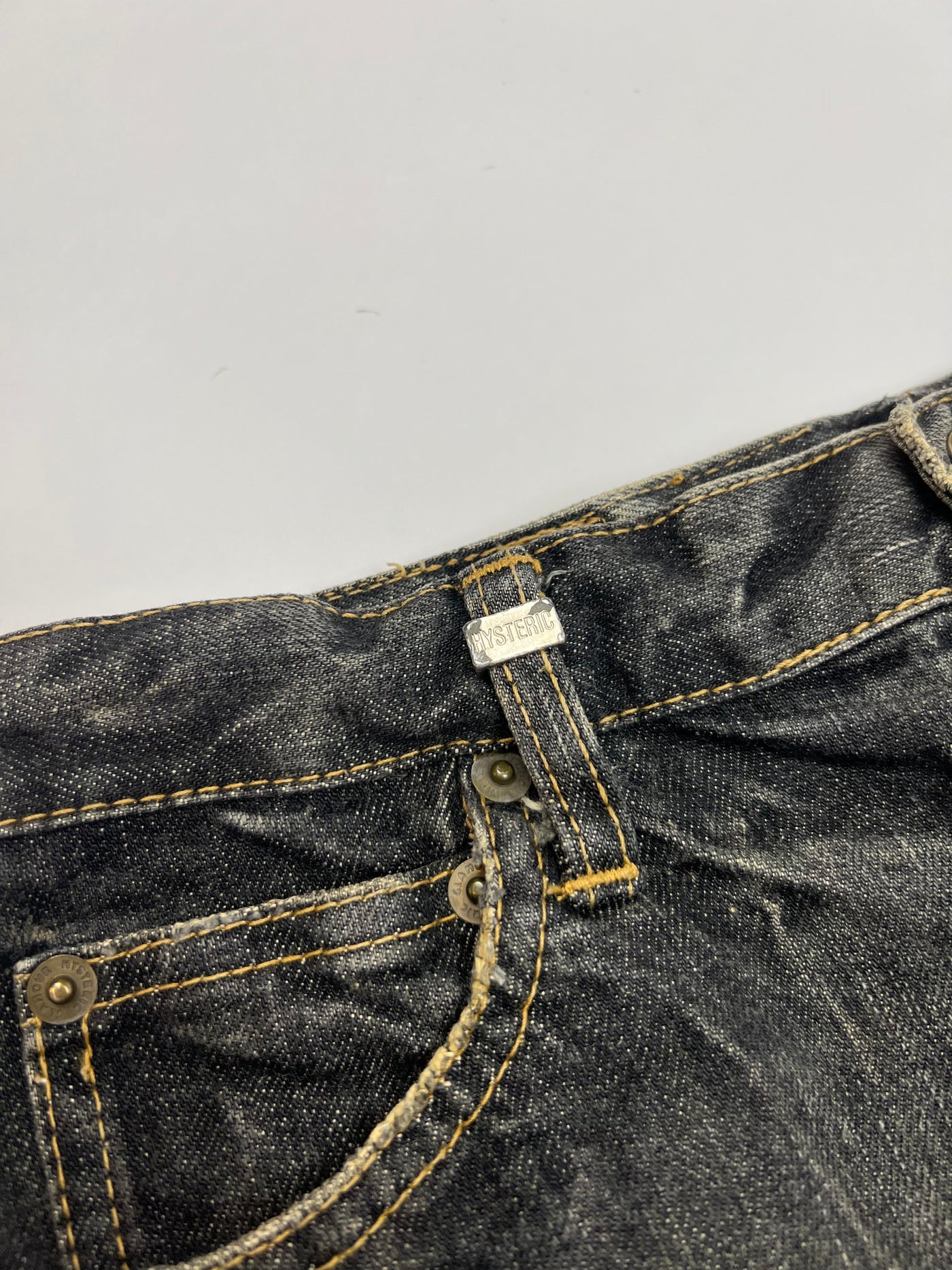 00's Hysteric Glamour Kinky Denim Skirt with Zip Detailing - W26'