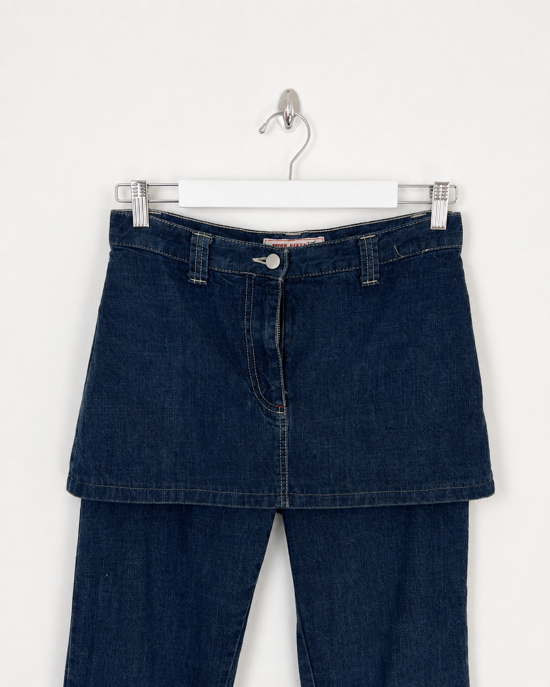 Late 90's Miss Sixty Jeans with Skirt in Indigo Denim - W27
