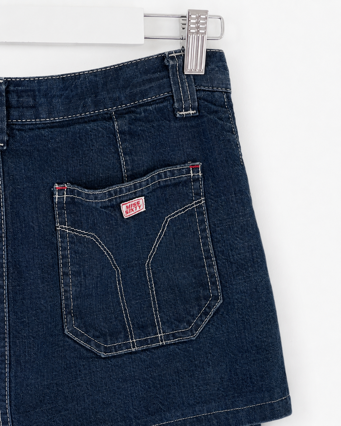 Late 90's Miss Sixty Jeans with Skirt in Indigo Denim - W27
