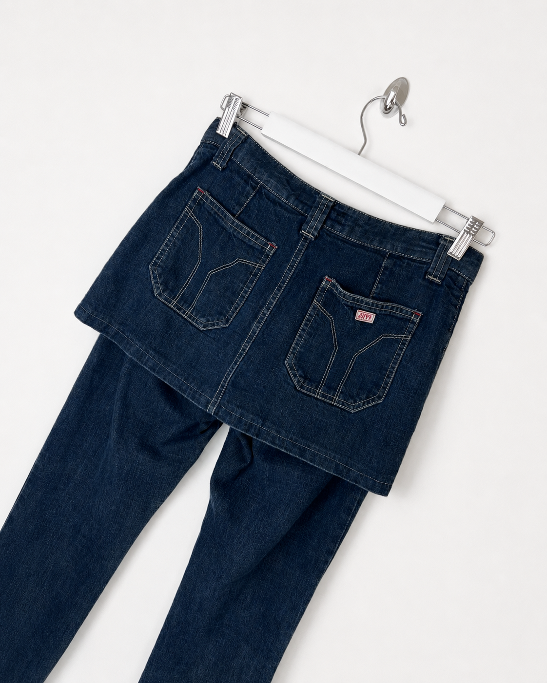 Late 90's Miss Sixty Jeans with Skirt in Indigo Denim - W27