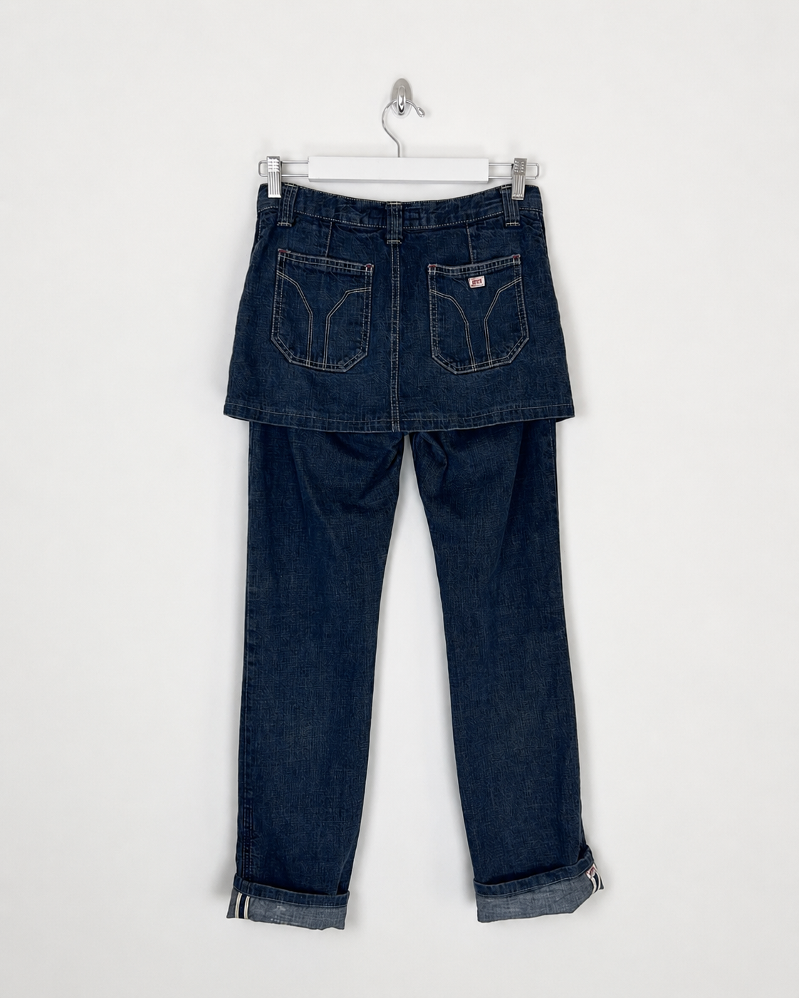 Late 90's Miss Sixty Jeans with Skirt in Indigo Denim - W27