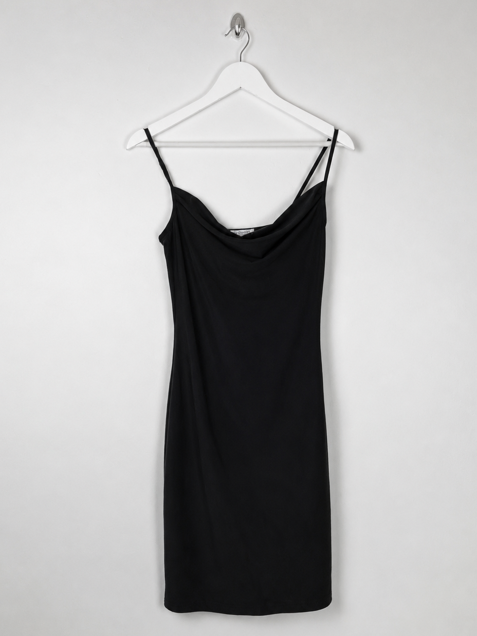 90's Top Shop Cami Dress with Cowlneck in Black - S