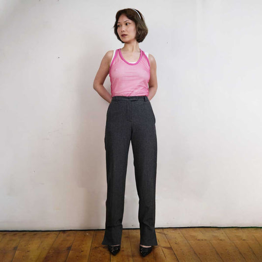 90's Prada Cigarrete Trousers with Velcro Leg Hem - W24"