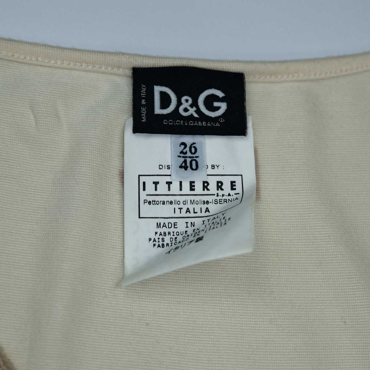 90's Dolce & Gabbana Vest with Hawaiian Surf Graphic in Cream - XS 