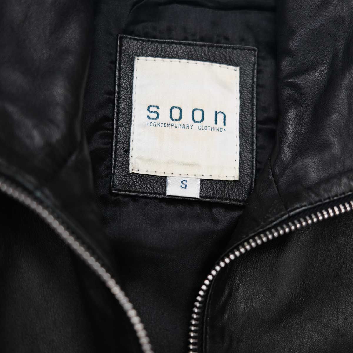 black leather moto 