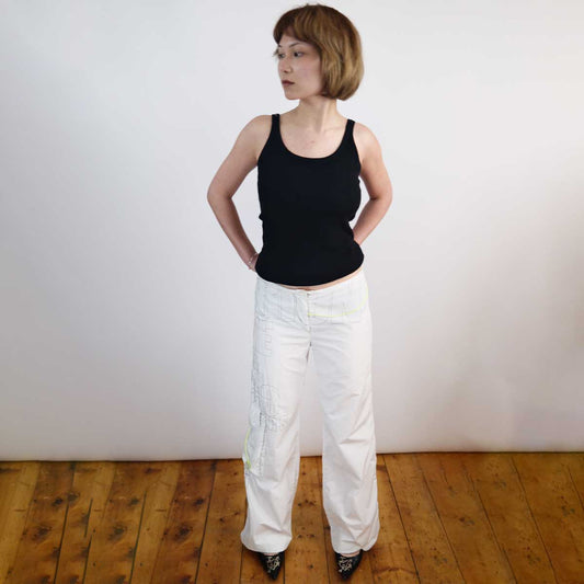 00's Cop Copine Low Rise Printed Cargo Trousers - W29"