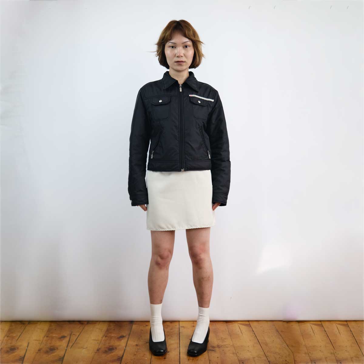 00's Diesel Nylon Box Jacket in Black - S/M
