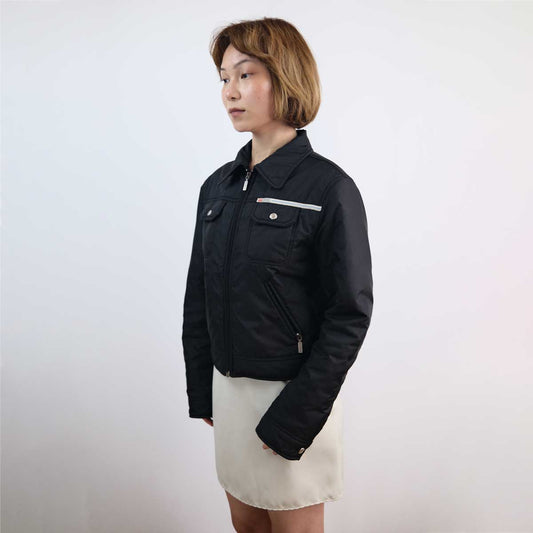 00's Diesel Nylon Box Jacket in Black - S/M