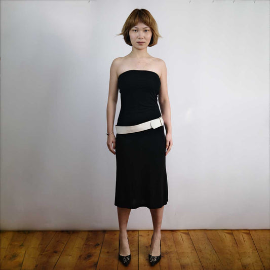 00's Morgan De Toi Mid Length Bandeau Dress in Black - XS