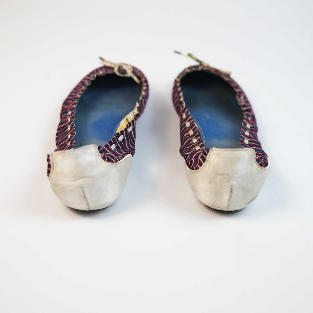 00's Diesel Ballet Flats with Sporty Sole in Red / Blue Stripe - 6