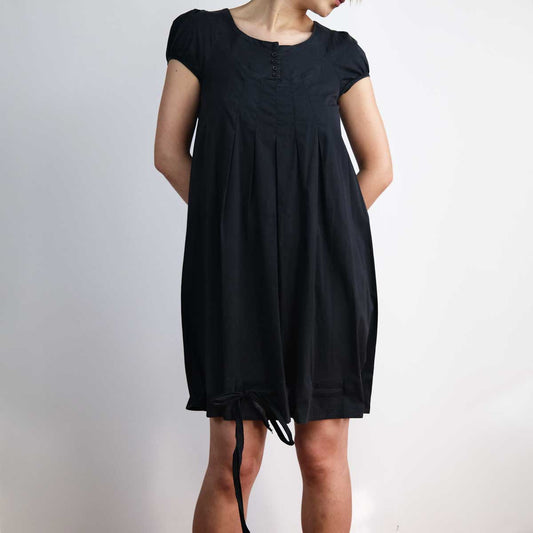 00's Cop Copine Drawstring Hem Bubble Dress in Black - XS