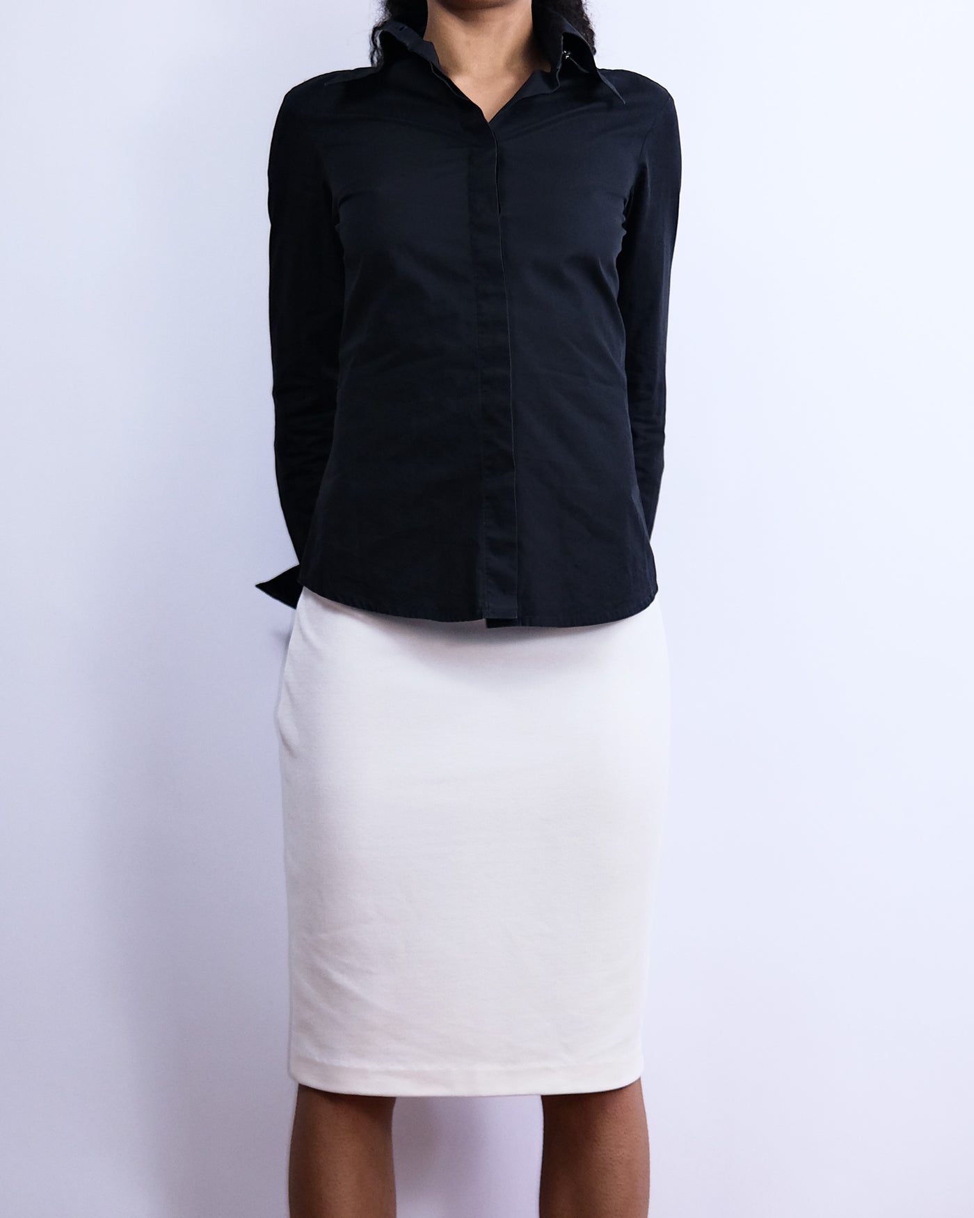 00's Versace Classic Fitted Shirt in Black - S/M