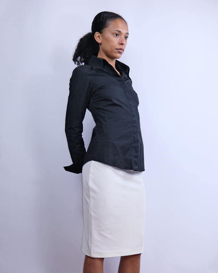 00's Versace Classic Fitted Shirt in Black - S/M