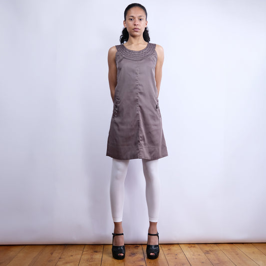 00's Marc Jacobs Babydoll Dress in Brown - S