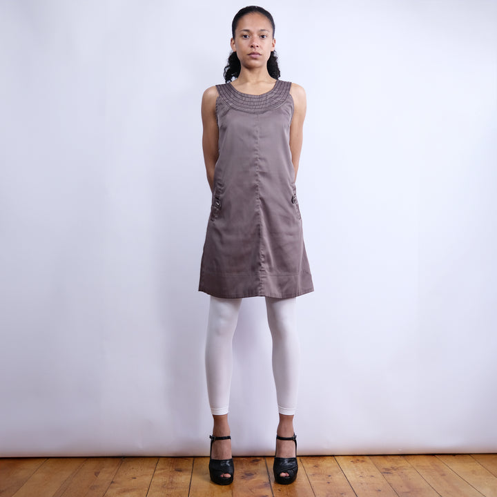 00's Marc Jacobs Babydoll Dress in Brown - S