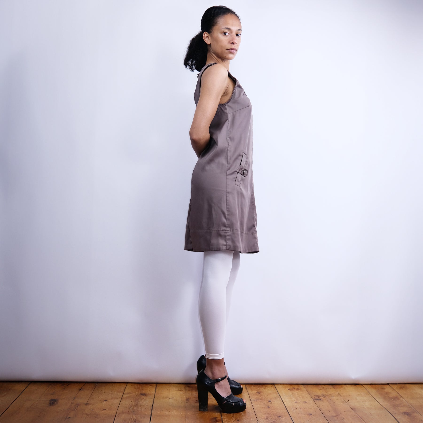 00's Marc Jacobs Babydoll Dress in Brown - S