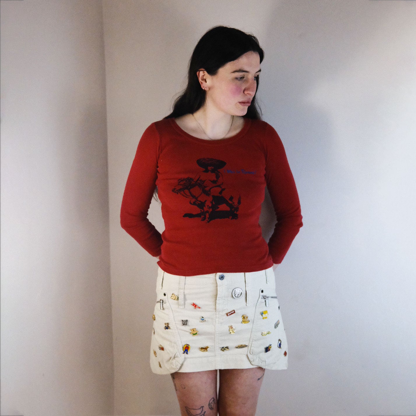 90's Hysteric Glamour 'I Was Tijauna!' Tee in Red - M
