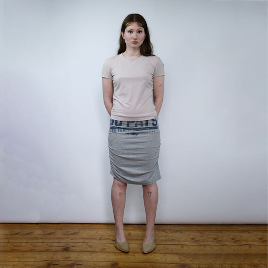 SS99 Prada Sport Baby Tee with Nylon Zip Pocket in Dusty Pink - S/M