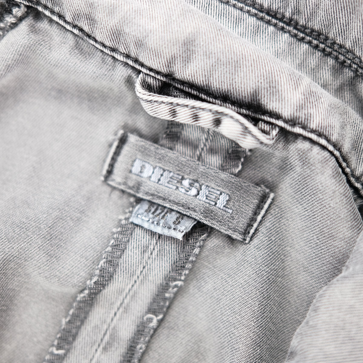 00's Diesel Canvas Bomber Jacket with Waist Belt - S