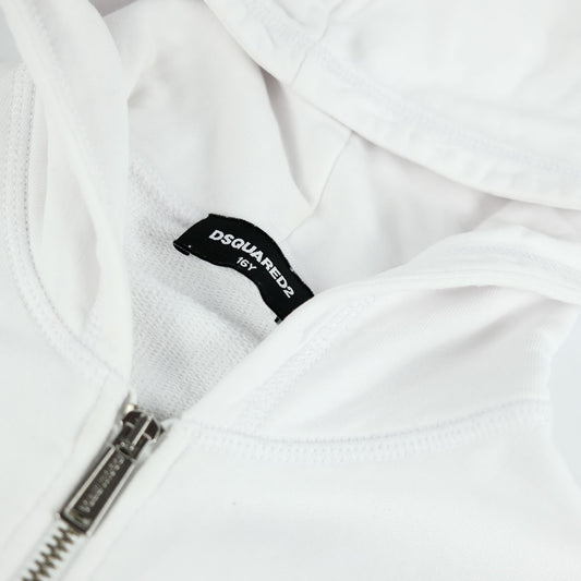 D Squared ICON Zip Up Sweatshirt in White - S