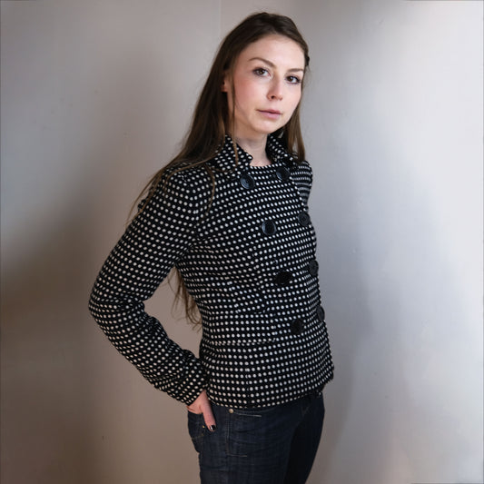 00's Polka Dot Double Breasted Jacket - S