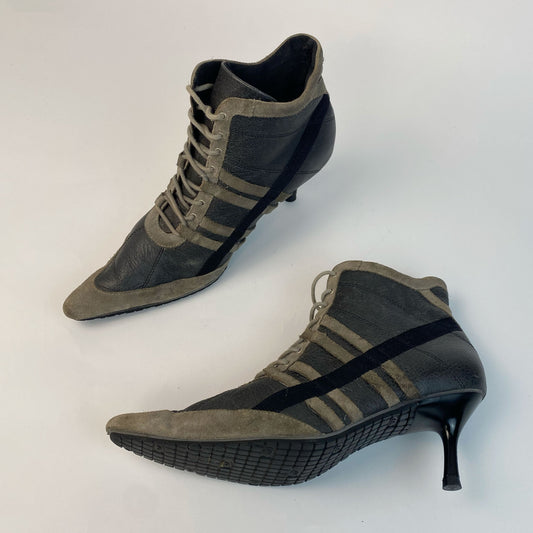Early 00's Diesel Heeled Trainer Boots in Leather / Suede - UK 7 