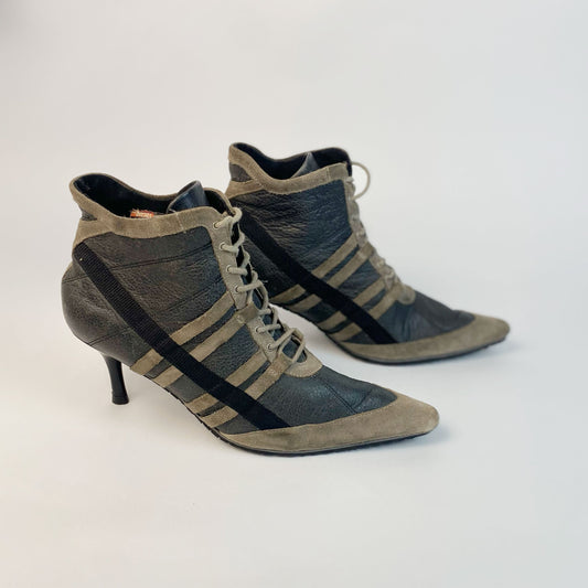 Early 00's Diesel Heeled Trainer Boots in Leather / Suede - UK 7 