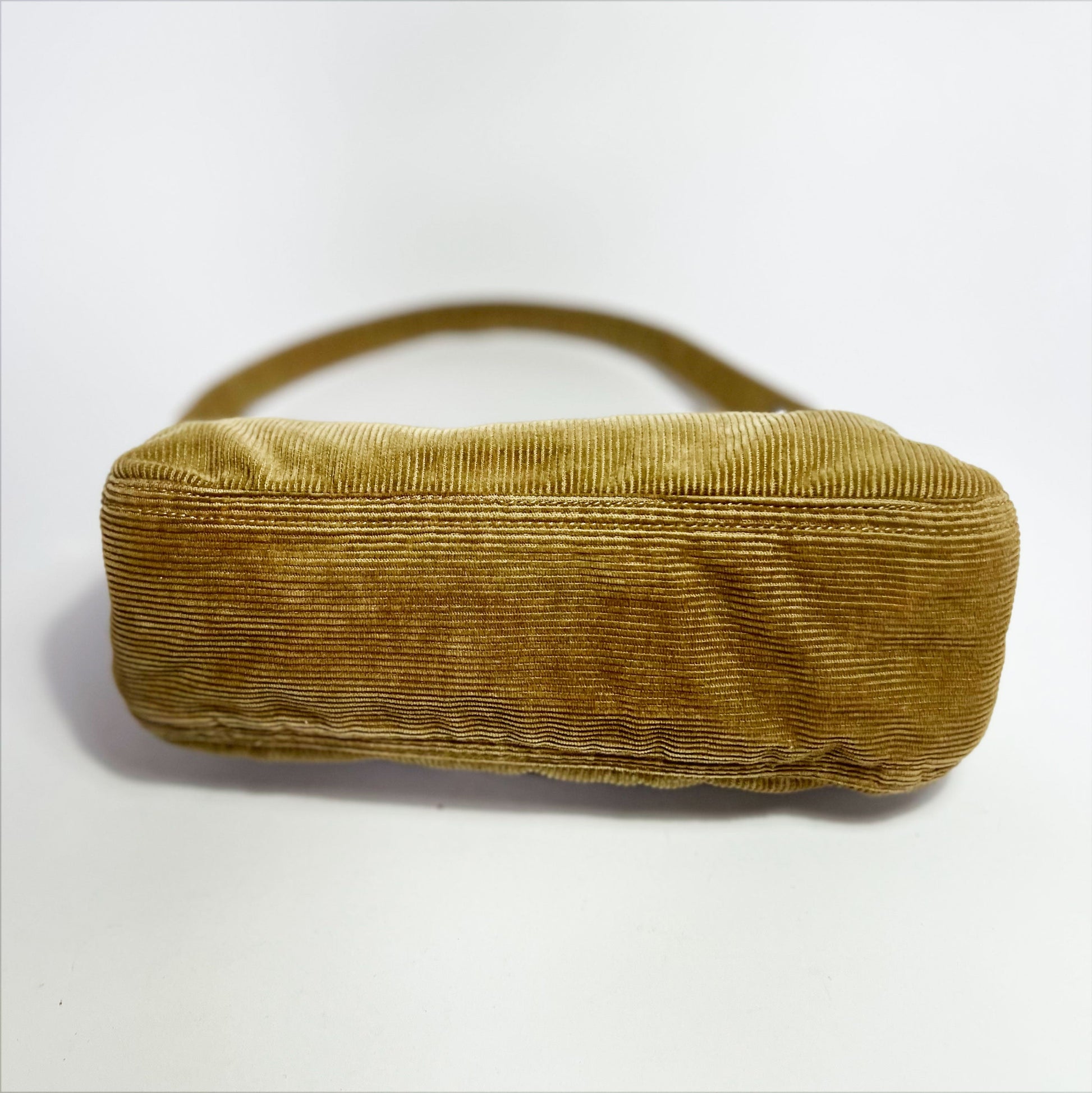 Early 00's Fendi Baguette Bag with Double Flap in Corduroy 