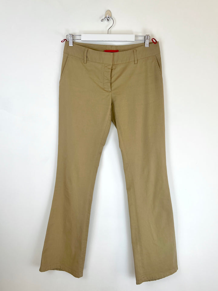 00's Prada Sport Low Rise Trousers in Tan - W32