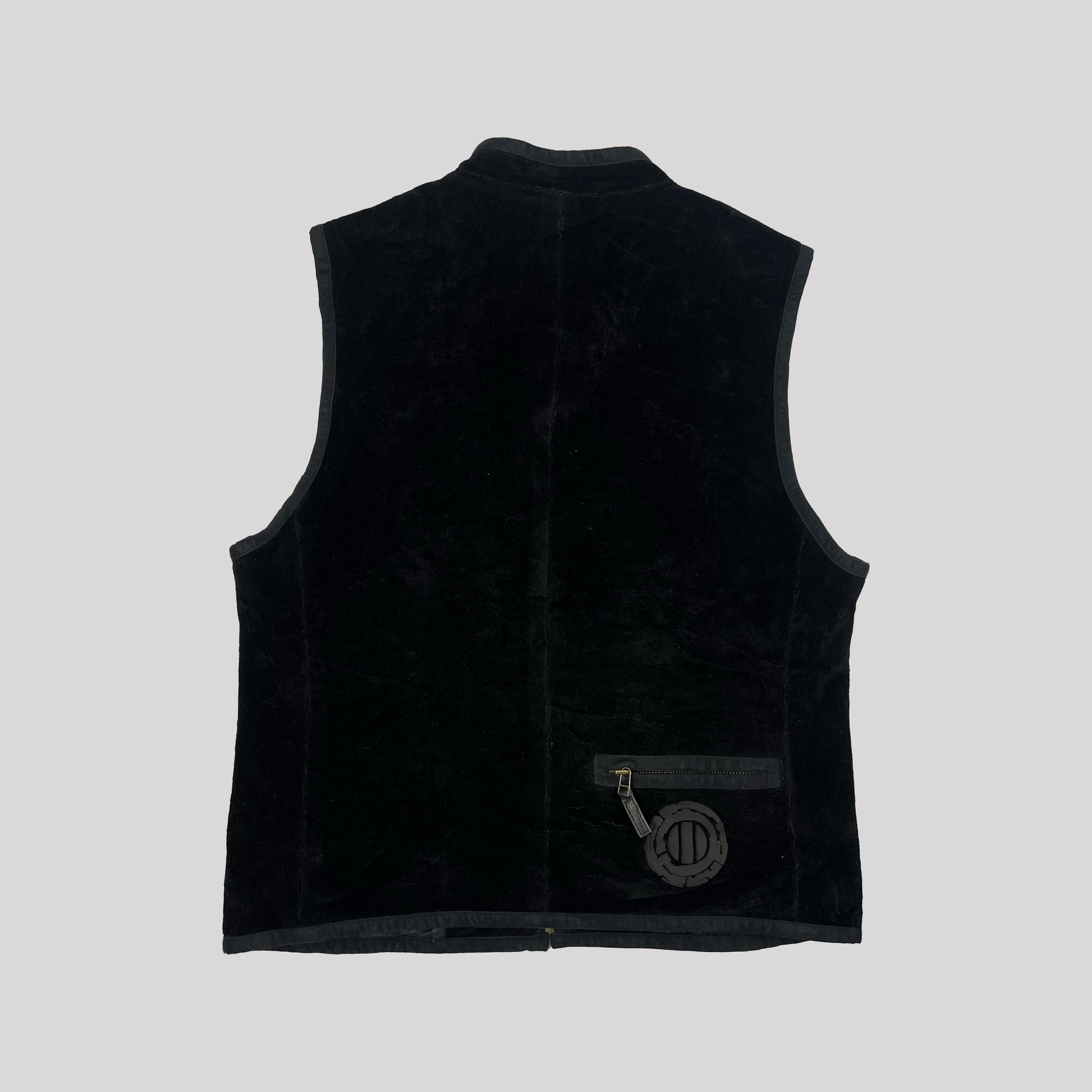 Fall 1997 Issey Miyake Waistcoat in Black Velvet - M 