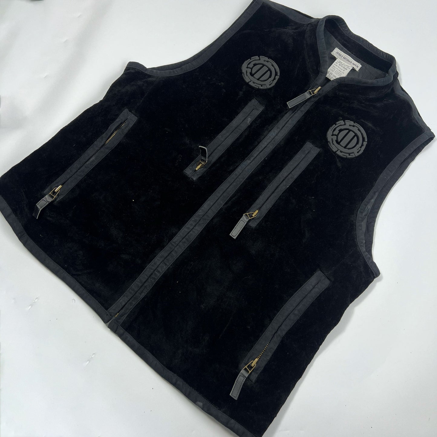 Fall 1997 Issey Miyake Waistcoat in Black Velvet - M 