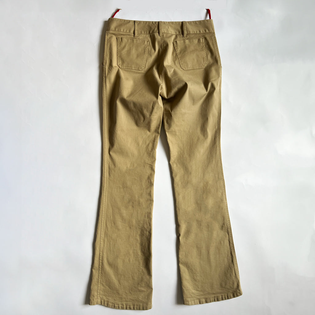 00's Prada Sport Low Rise Trousers in Tan - W32