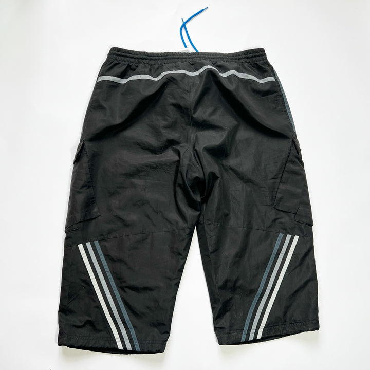 00's Adidas Capri Pants with Stripe Detail in Black & Grey