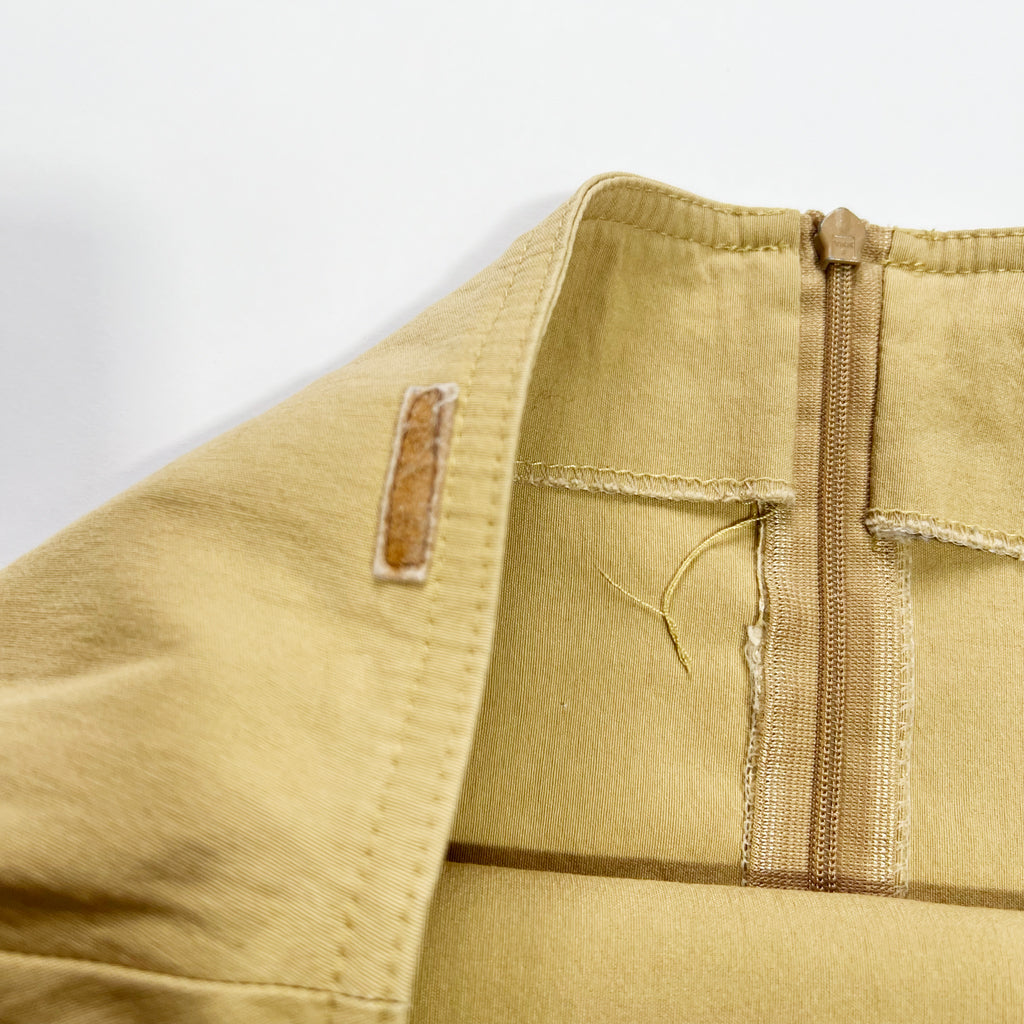 00's Morgan De Toi Stretch Pencil Skirt with Slit in Tan - XS